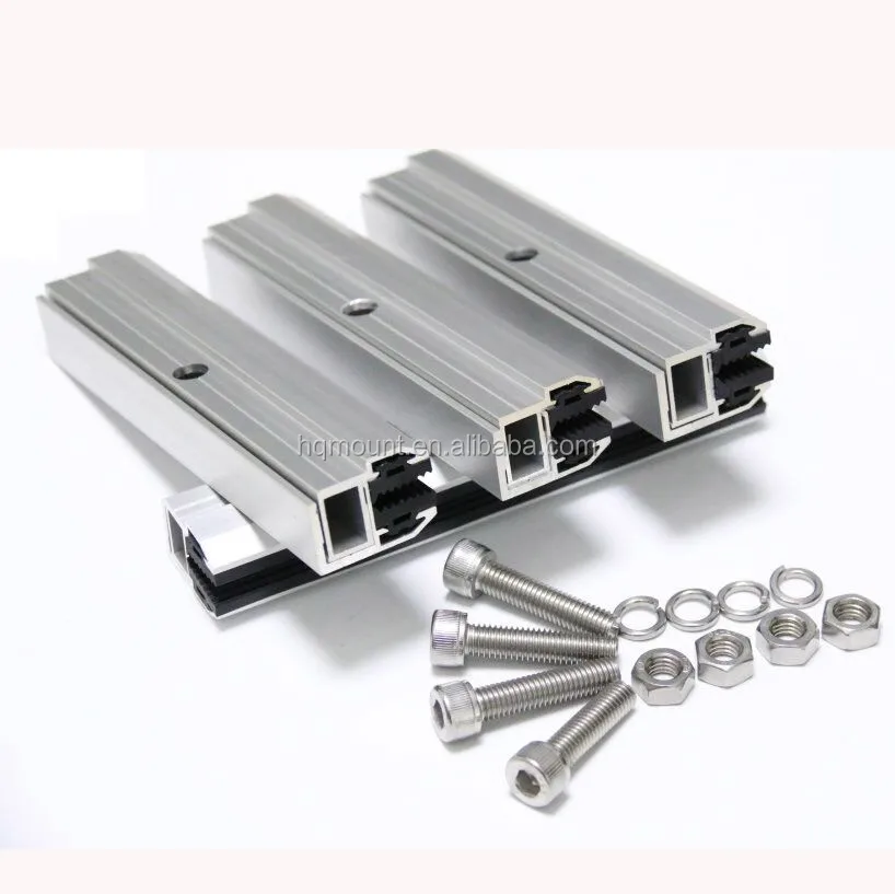 Wholesale high quality Frameless Panel Solar Clamp Black/Silver Color