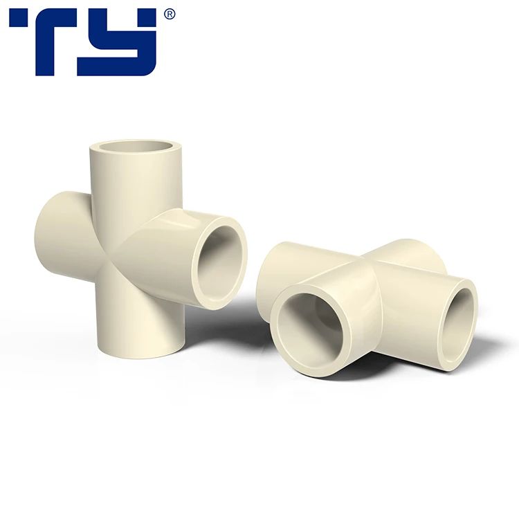 Reliable Supplier hot cload water plastic pipe fittings UPVC  CPVC CTS CPVC ASTM D2846 CROSS TEE