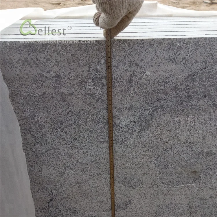 Заводская цена сине-серая Известняковая Плитки Для Террасы внутреннего дворика и наружного напольного