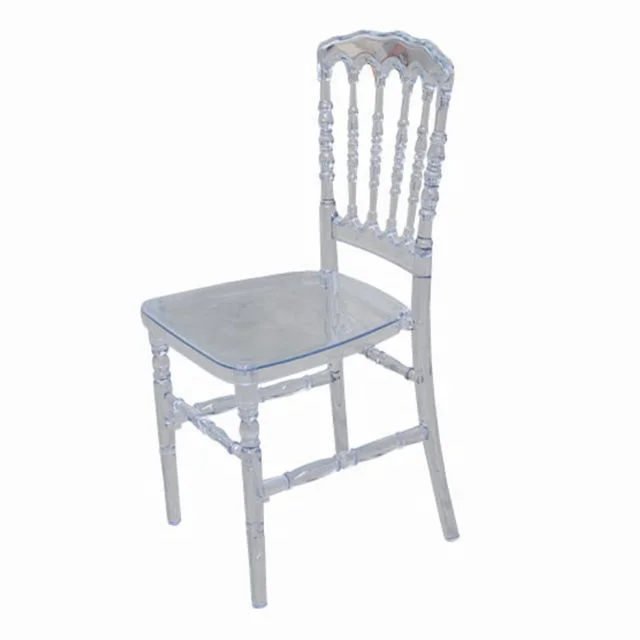 
transparent polycarbonate wedding resin napoleon chair 