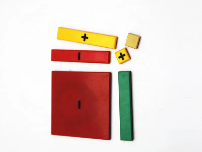 Plastic Math Toy Algebra Tiles Teaching Aids for Learning Maths