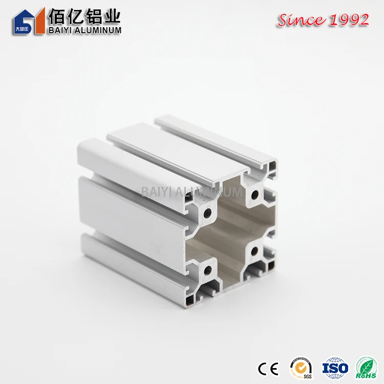 Черный анодированный алюминиевый профиль для экструзии 80 мм x 20 мм