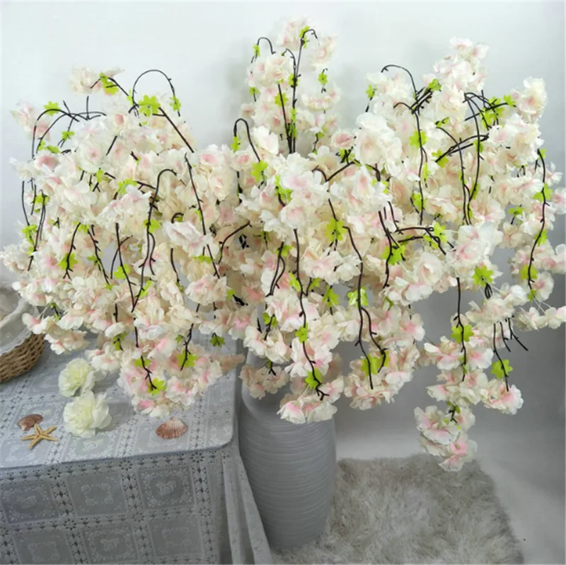 Manufacturer wholesale silk artificial cherry blossom branches for wedding decoration