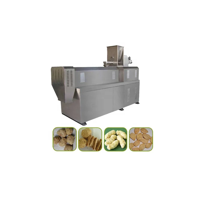 China factory tvp soyabean protein manufacture line / soy meat making machines / soya nugget manufacturing equipment