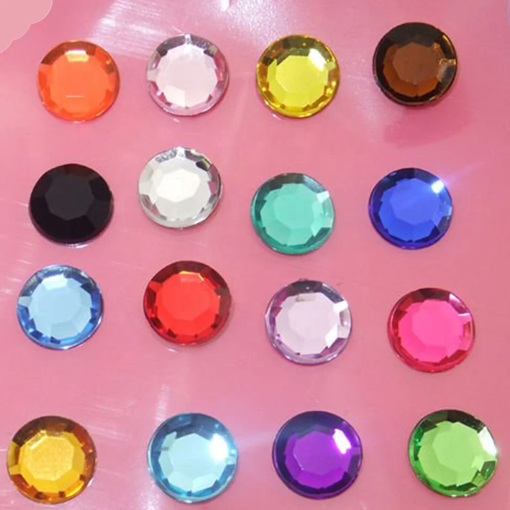 various shapes flat back acrylic rhinestone with high quality