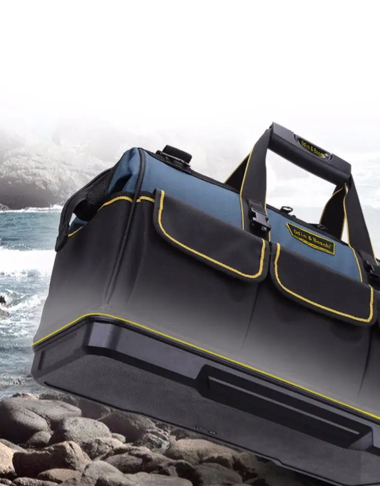 Heavy Duty Multi-Purpose Oxford Zipper Organize Storage Hanging Tool Bag Electrician With Hard Bottom