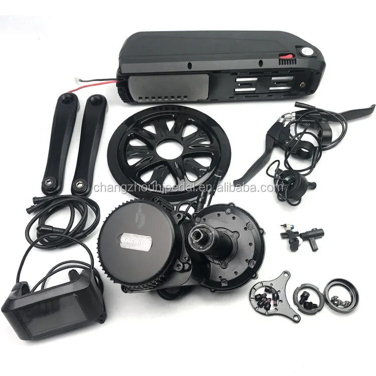 2015 newest 36V 250W bafang 8fun mid driven motor e bike conversion kits with downtube 36V 13ah battery