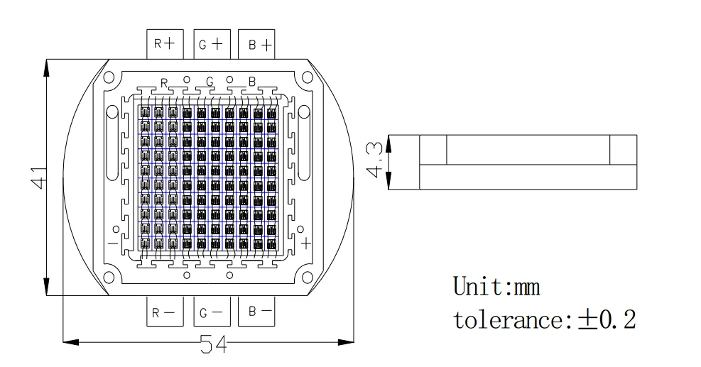 sell high power COB 100W RGB LED diode