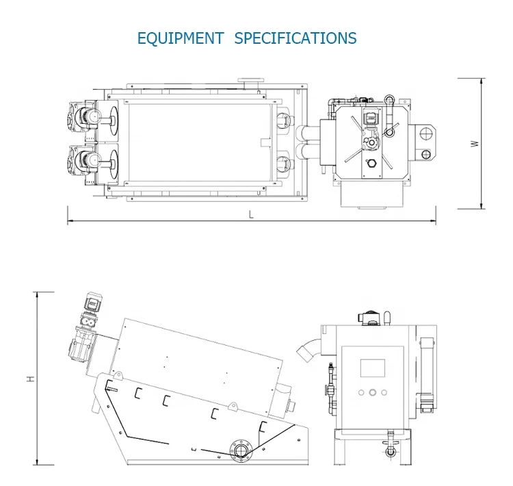 Screw press sludge dewatering machine for sludge dewatering