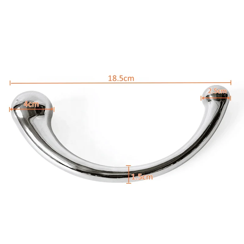 Массажная Палочка из нержавеющей стали для точки G, стимуляция пениса из чистого металла, Анальная пробка для стимуляции P-Spot, фаллоимитатор