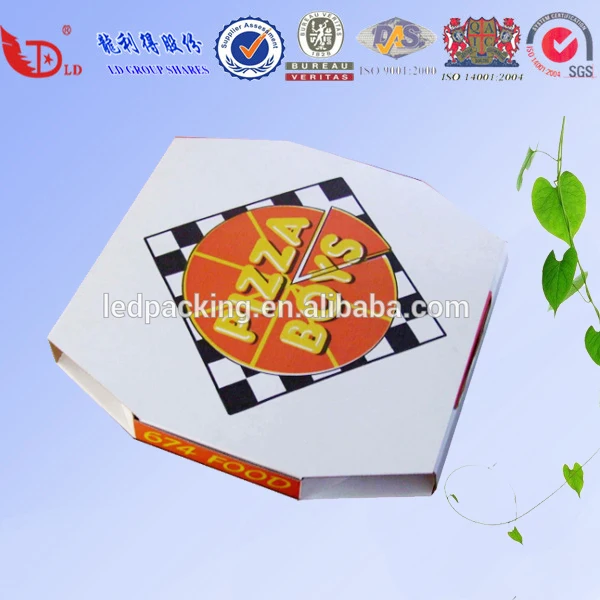 Round pizza box kraft liner recycle/virgin paper corrugated box