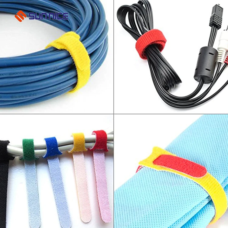 Customized soft hook and loop zip ties