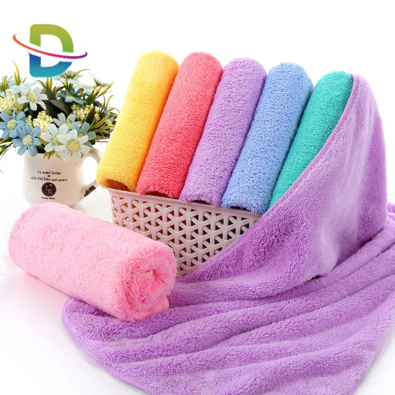 Customized face towels coral fleece bath towel folding face towel