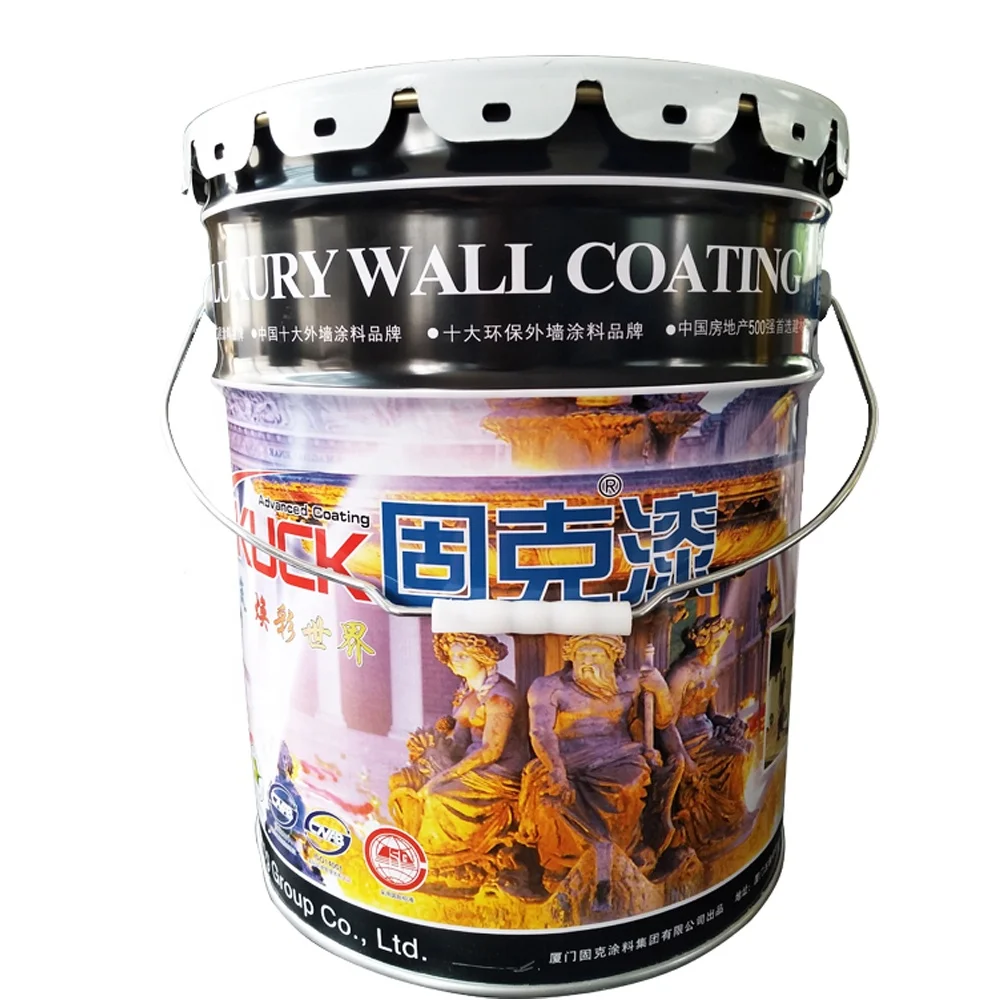 
printed 5 gallon metal tin bucket with handle and flower edge lid 