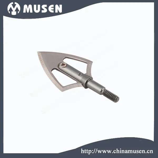 Replaceable Stainless steel Hunting Sharp Dual Blades Arrow Head Broadhead