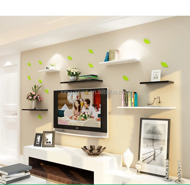 MDF decoration furniture floating wall shelf