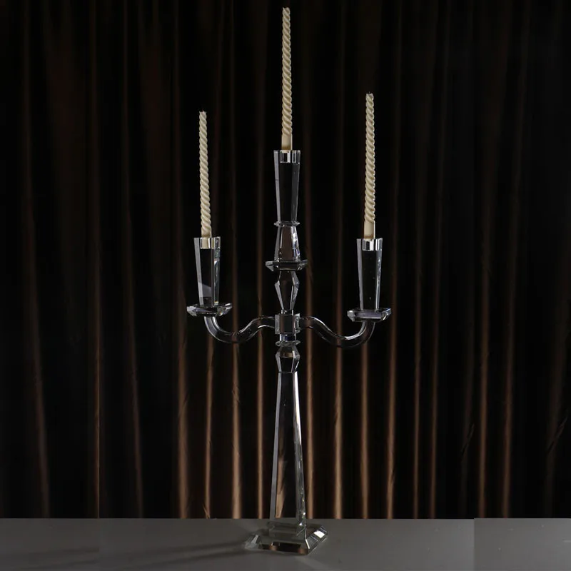 Недорогой хрустальный канделябр в форме золотого шара с 3 ручками украшение для дома на продажу