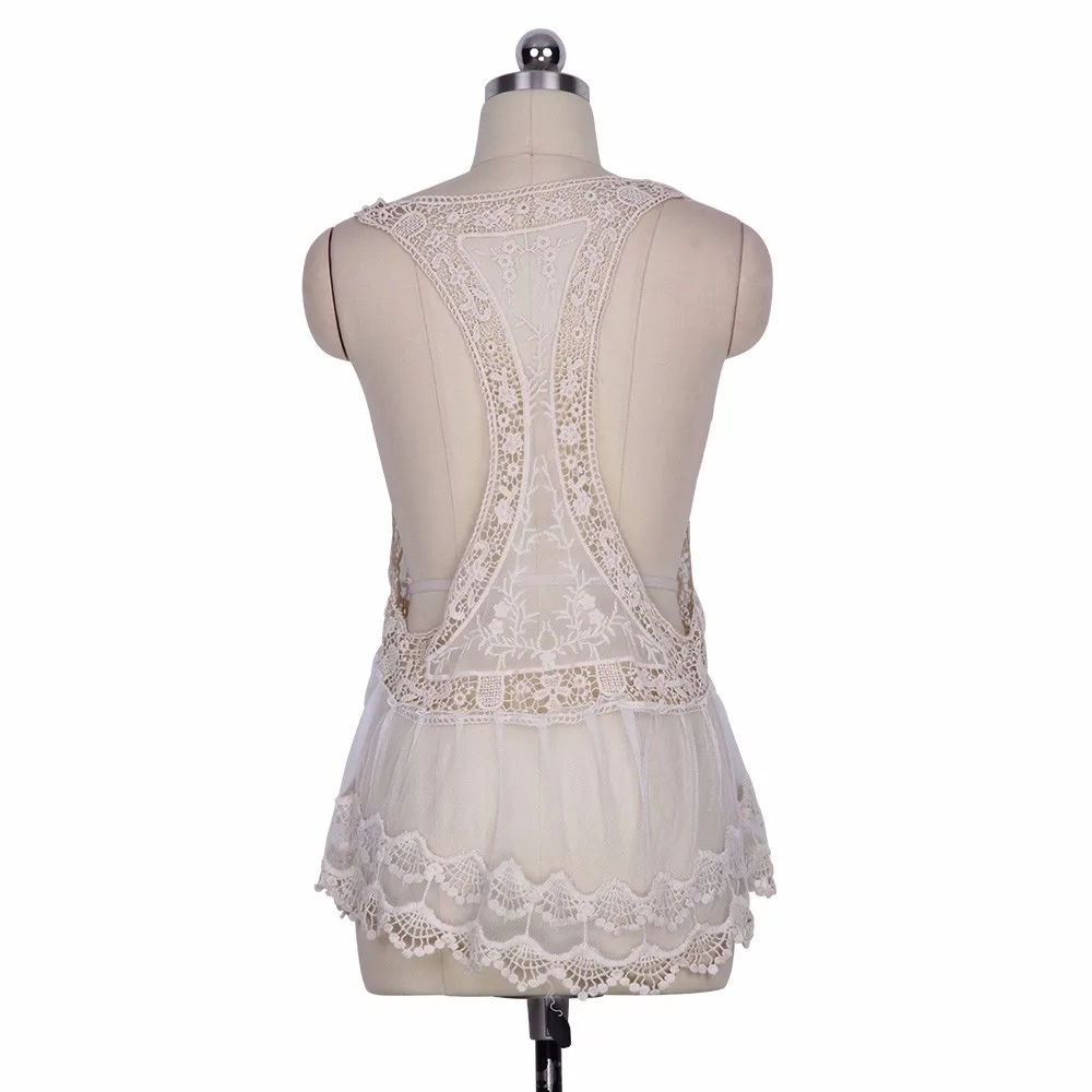 YOUME 2017 New Hot Sales Sexy Summer Sleeveless Lace Swimwear Bikini Cover Up Beach Swimsuits