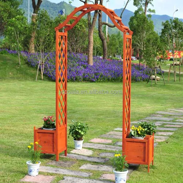 Premium Cedar Arbor for Garden with Wooden Arch and Trellis
