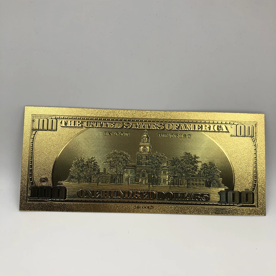 24k gold foil $100 banknote money For Bank anniversary VIP guest gifts