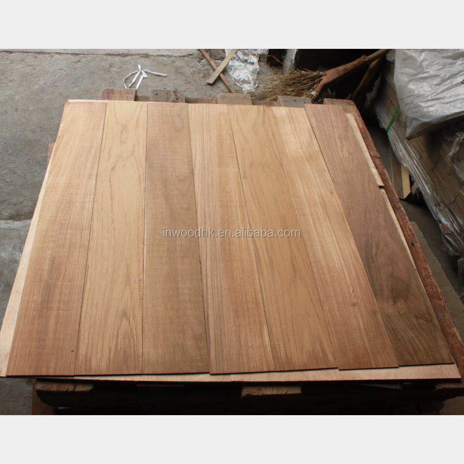 Natural Burma Teak Veneer Flooring Premium Size Teak Wood Veneer