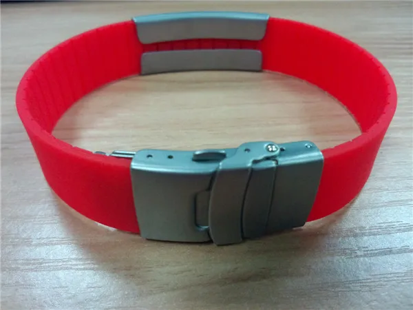 Waterproof rubber band sports wristbands runners identity bracelet