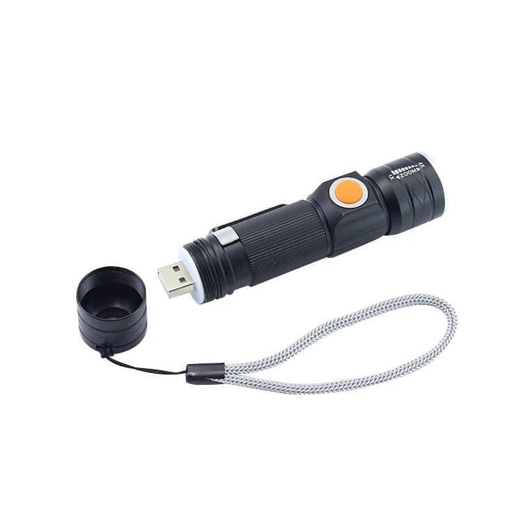 T6 Aluminum Pocket Bright Flashlight 18650 Led Mini USB Rechargeable Led Torch
