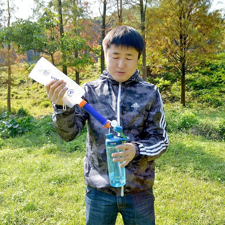 Personal water filter outdoor survival gear mini straw water purifier bacterial removal outdoor equipment