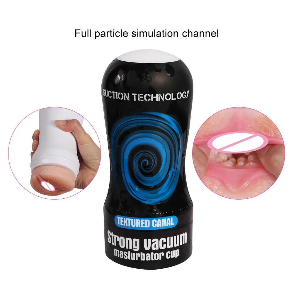 Hot Sale Hands-Free Male  deep throat  Artificial Pussy Masturbation vagina mushroom Cup For Men