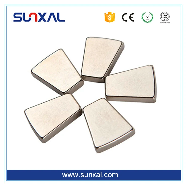 
N42 Strong Trapezoid Neodymium Magnet For Wind Turbine Generators 