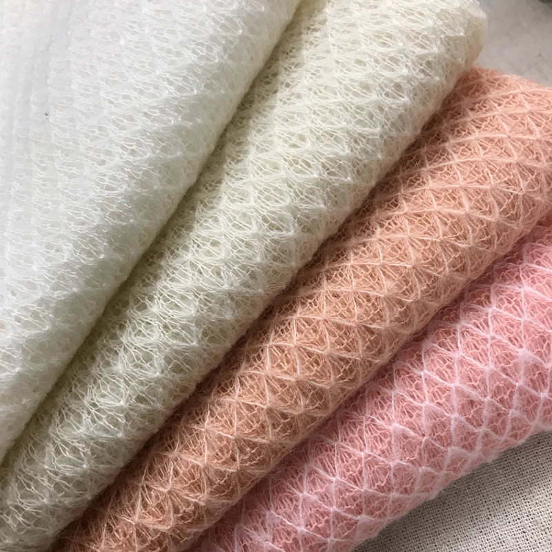 
Stretch fabric blanket for baby photo props,Diamond shaped hollow jacquard fabric for baby photo back drop props 
