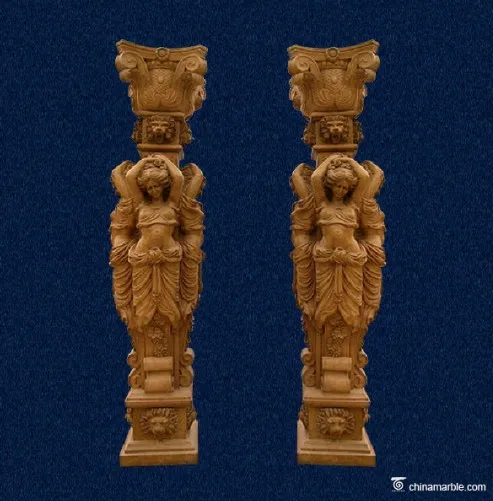 round marble pillar design/marble column roman column/stone column capital