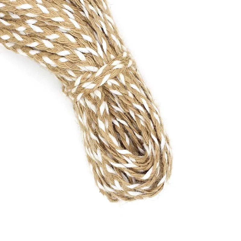  Красочная высокопрочная плетеная плоская веревка из пеньковой джутовой веревки «сделай сам» двух