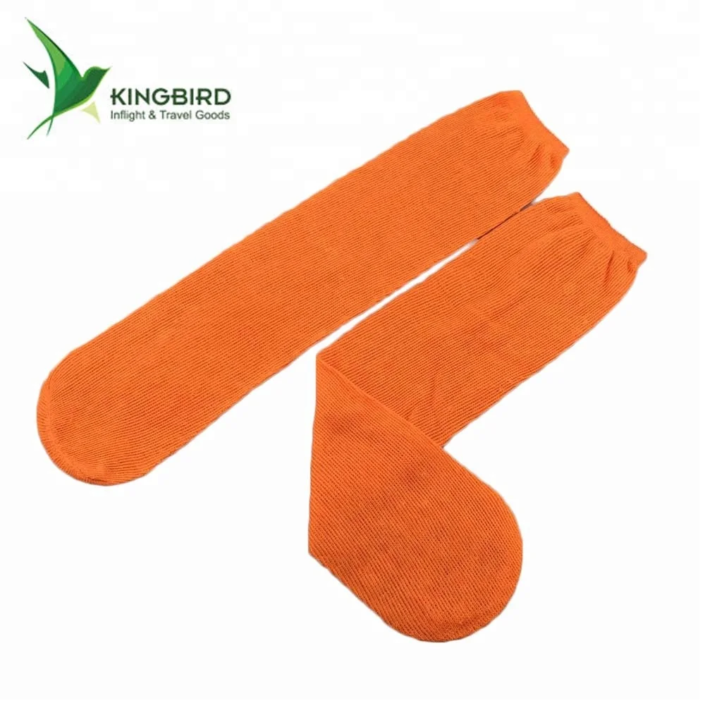20-30g Disposable Airline Sleeping Tube Sock Long Plain Socks for Airplane