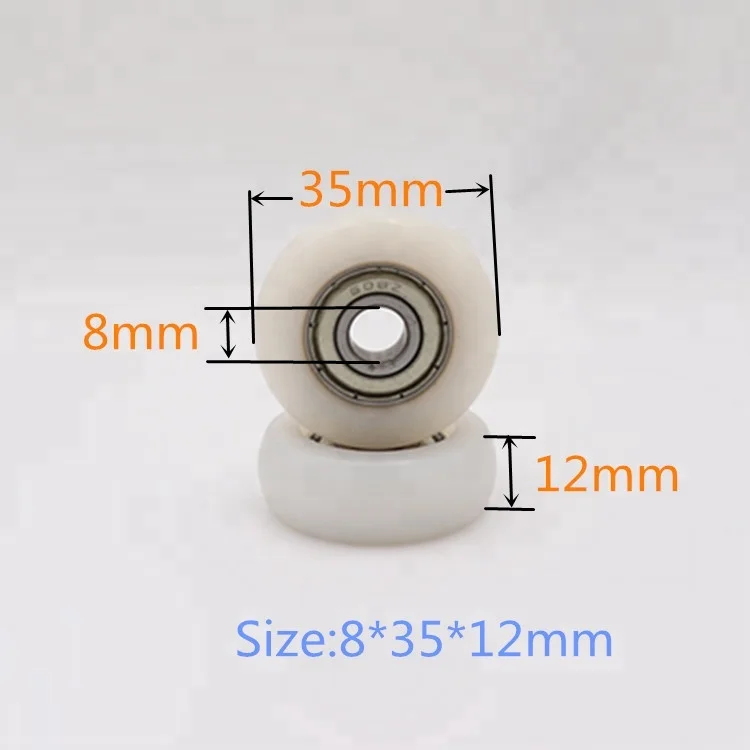 U groove rope pulley small 625 plastic nylon pulley nylon bearings for windows