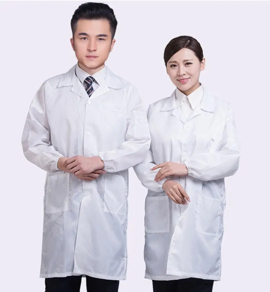 2019 Long Style Cleanroom Labcoat AntiStatic Protective Smock
