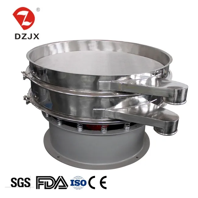 Stainless steel, high efficiency and popular rotary vibrating screen in Food industry