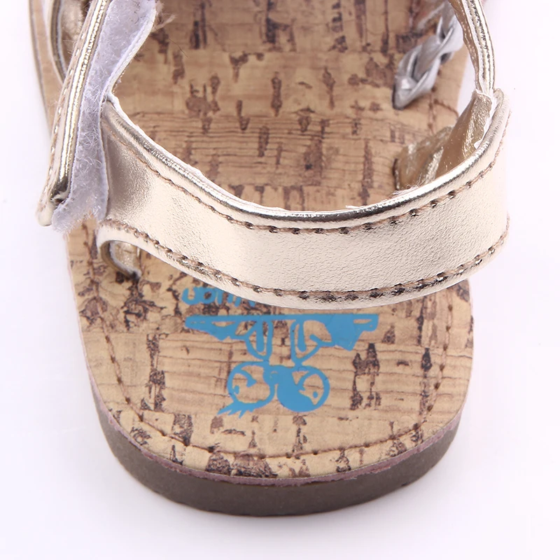 Новый дизайн босоножки с прочной резиновой подошвой для маленьких девочек летняя обувь