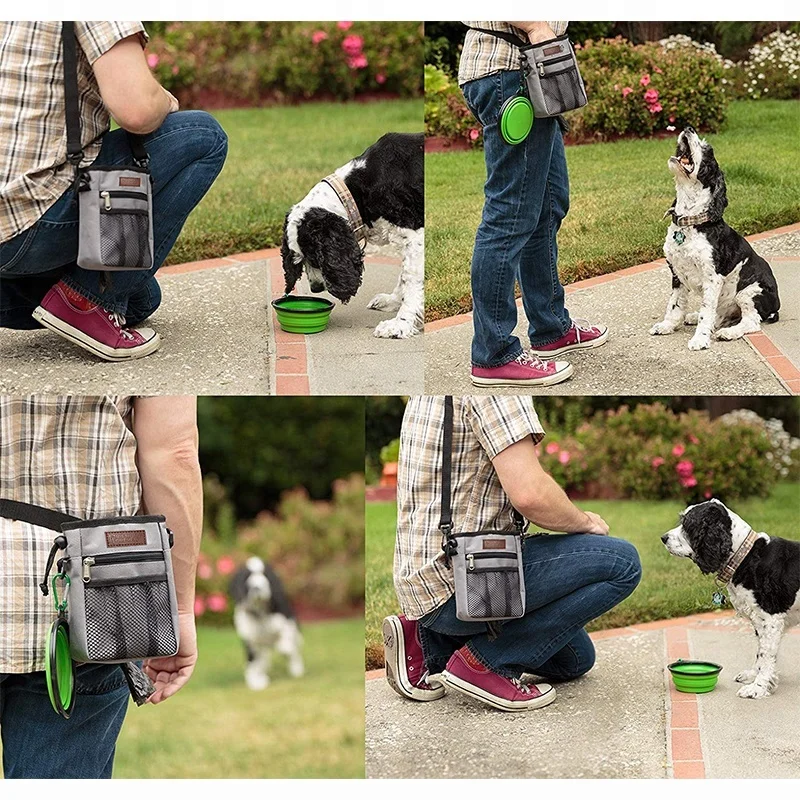 Dog Treat Bag with Waste Bags Dispenser Pouch for dog Training