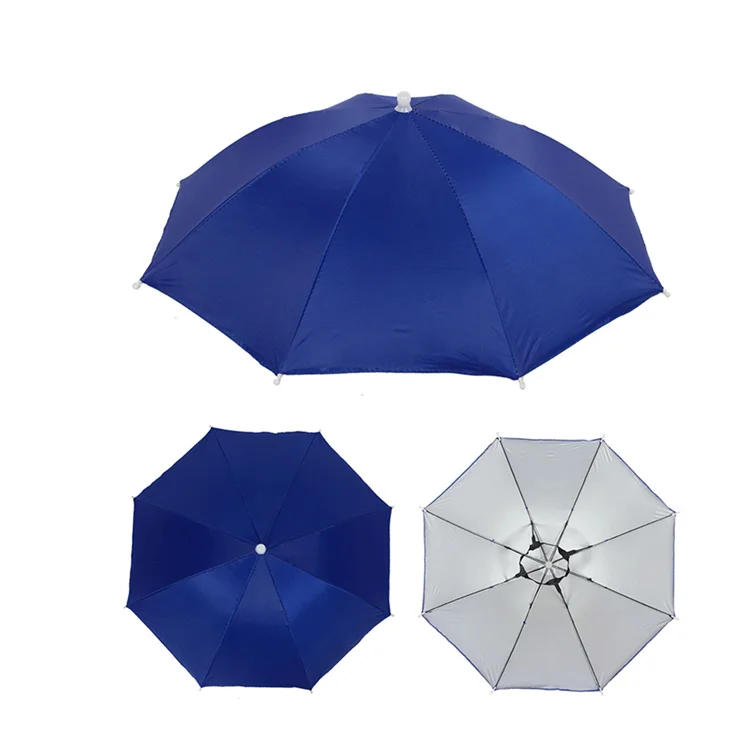 Customized hands Free Funny Rainbow Umbrella Hat for Adults and Kids