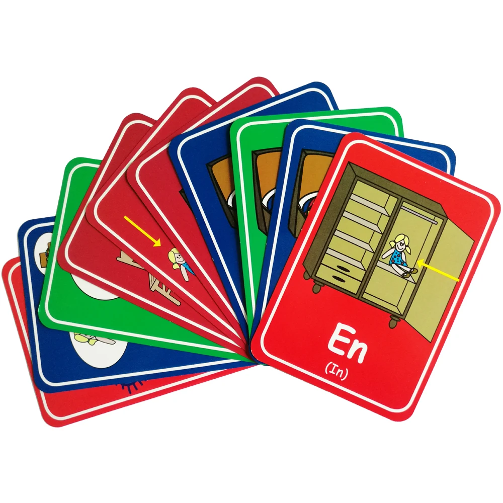 
Custom logo printing standard size educational flash card 