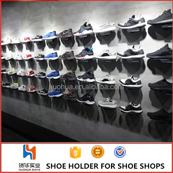 huohua metal material useful and inexpensive new sneakers display racks