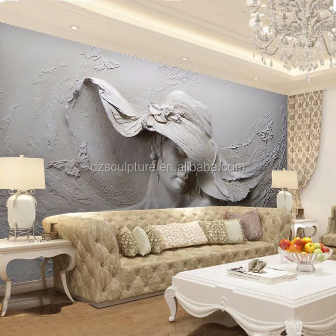 
modern art 3D fiberglass relief for decor 