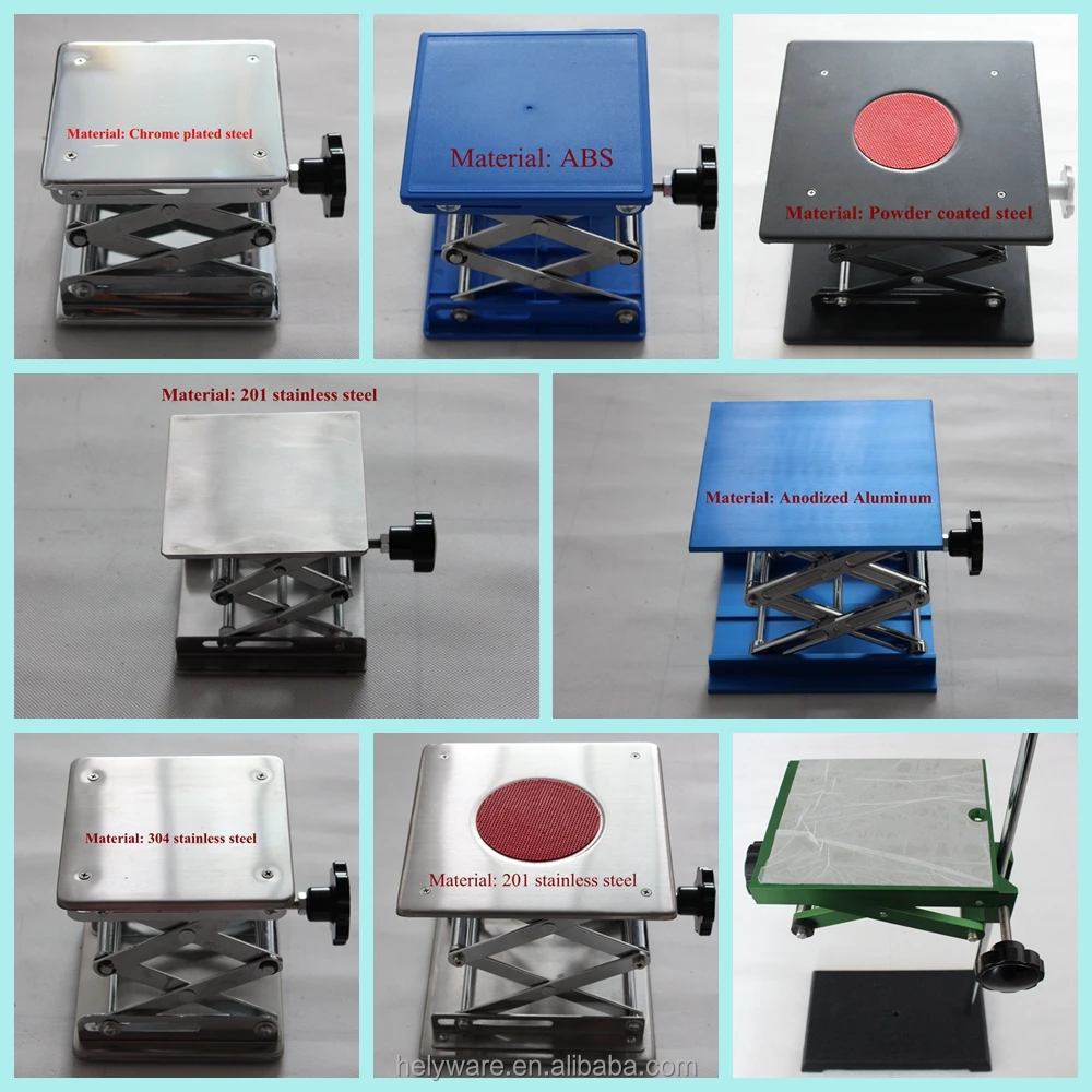 10*10cm to 30*30cm 201 Stainless Steel Lab Jacks Laboratory Scissor Jack for Lab