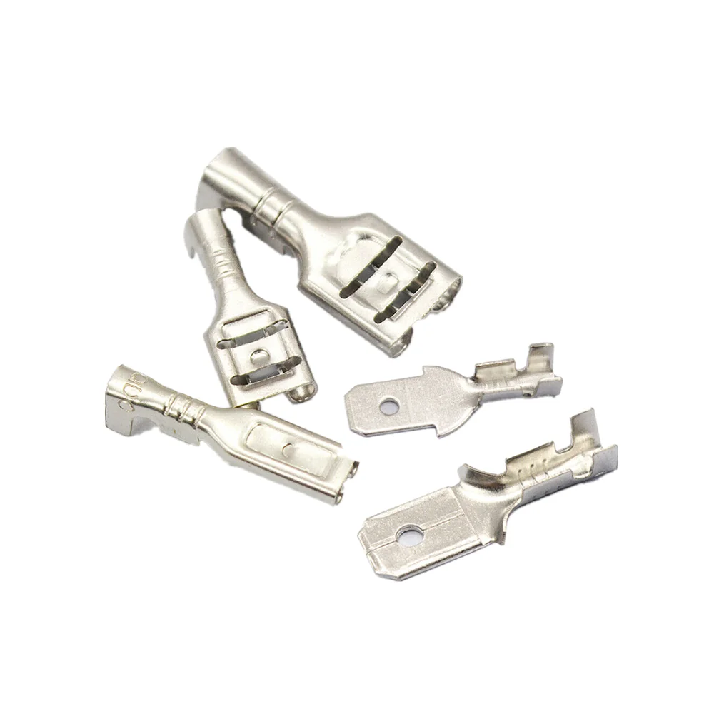 2.8mm Gold Brass Car Speaker Female Spade Terminal Wire 110 terminal