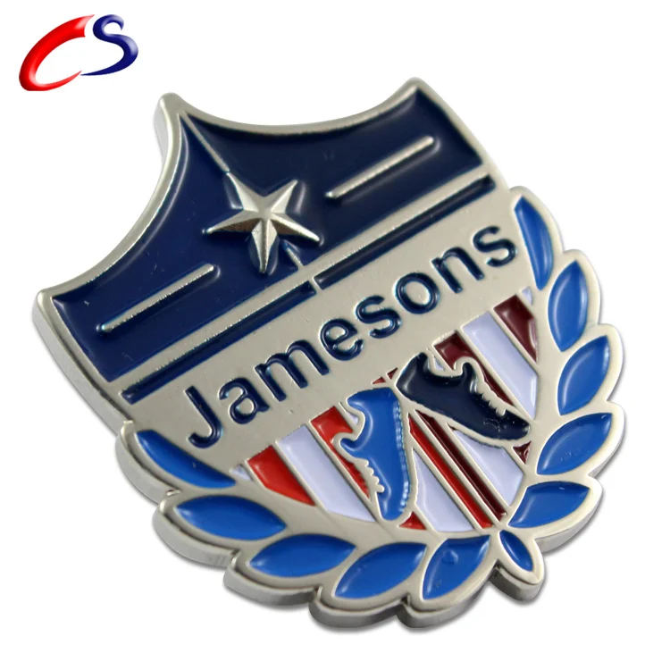 custom own design metal logo lapel pin badge