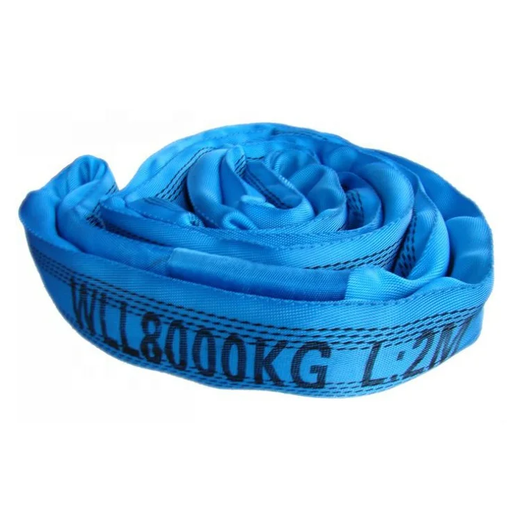 Endless smoothly polyester poly nylon eye-eye pallet boat lifting round sling belt for lift