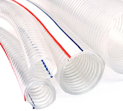 PVC spiral steel wire reinforced hose/ transparent PVC pipe