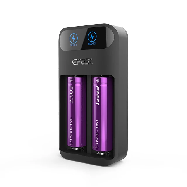 
18650 charger 20700 Charger Efest 2bay LUSH Q2 Universal li ion Battery Charger 