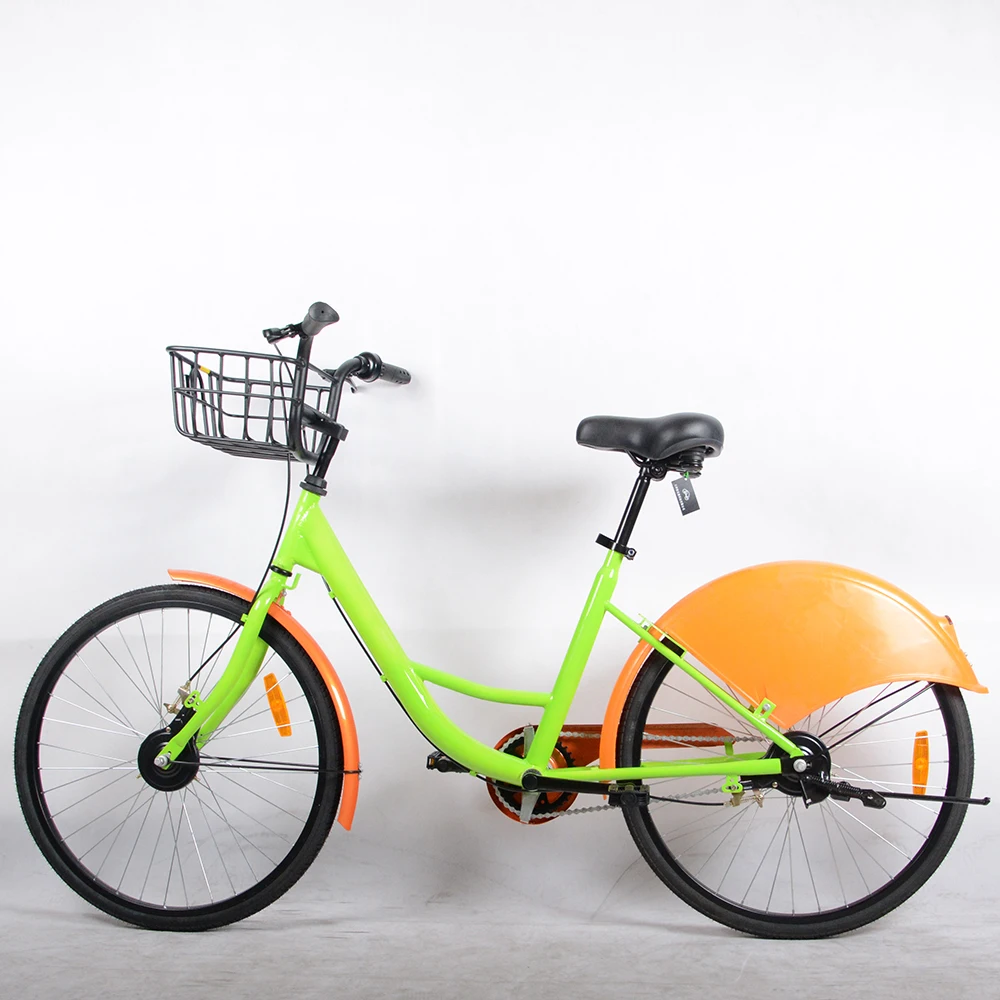 Ali supplier steel frame fork 24 inch single speed rental bicycle of GOGOBIKE